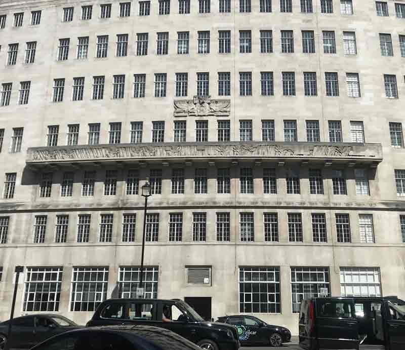 Broadcasting House The Art Deco styled side of the building.