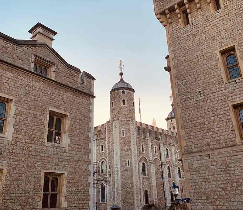Oriental Gallery, White Tower and Regimental Museum buildings.