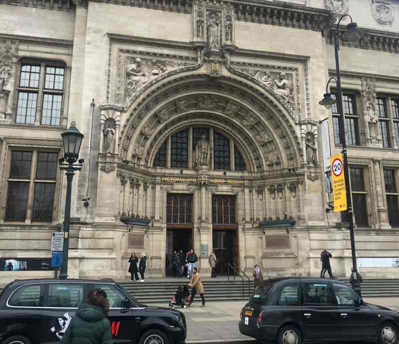 North Italian Renaissance style of the facade and entrance way.